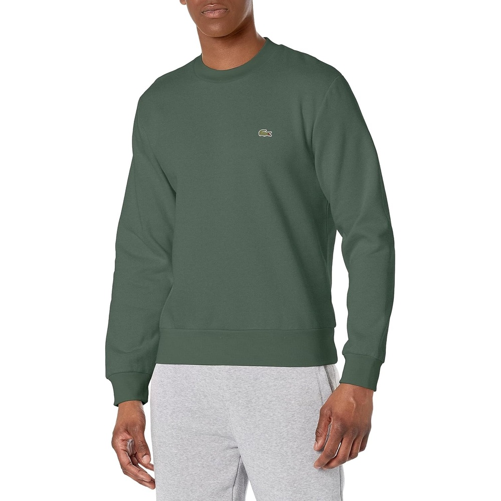 image:imageLacoste Mens Fleece Crew Neck SweatshirtSequoia