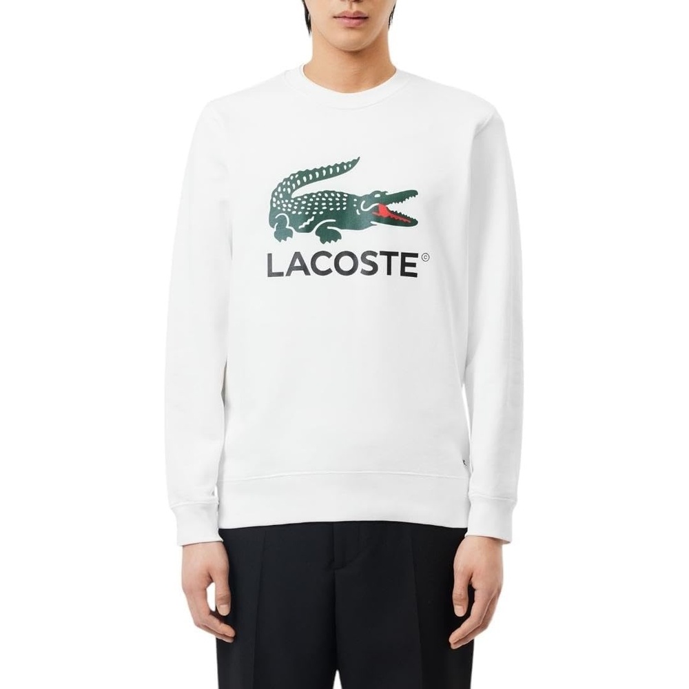 image:imageLacoste Mens Fleece Crew Neck SweatshirtWhite
