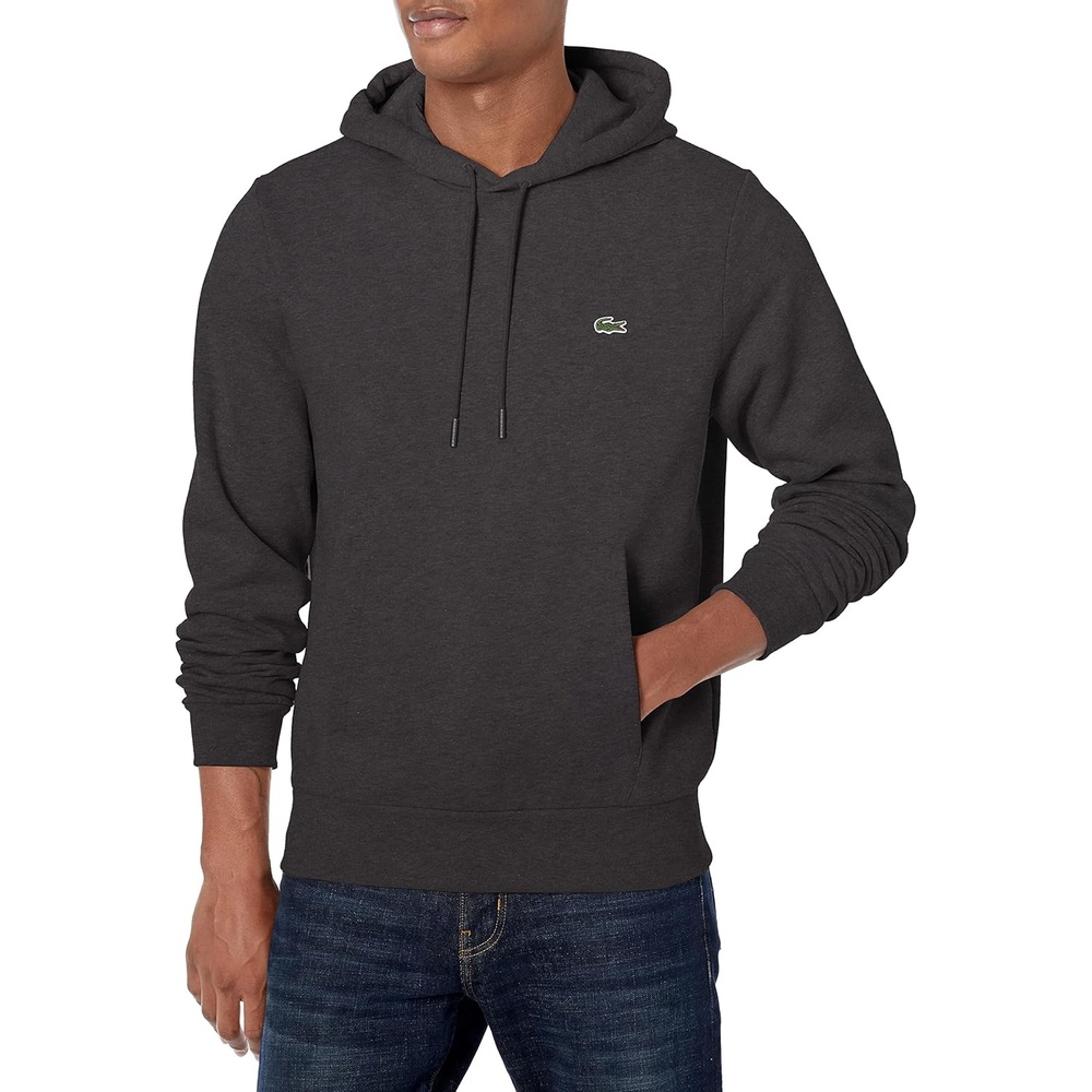 image:imageLacoste Mens Fleece HoodieDark Grey