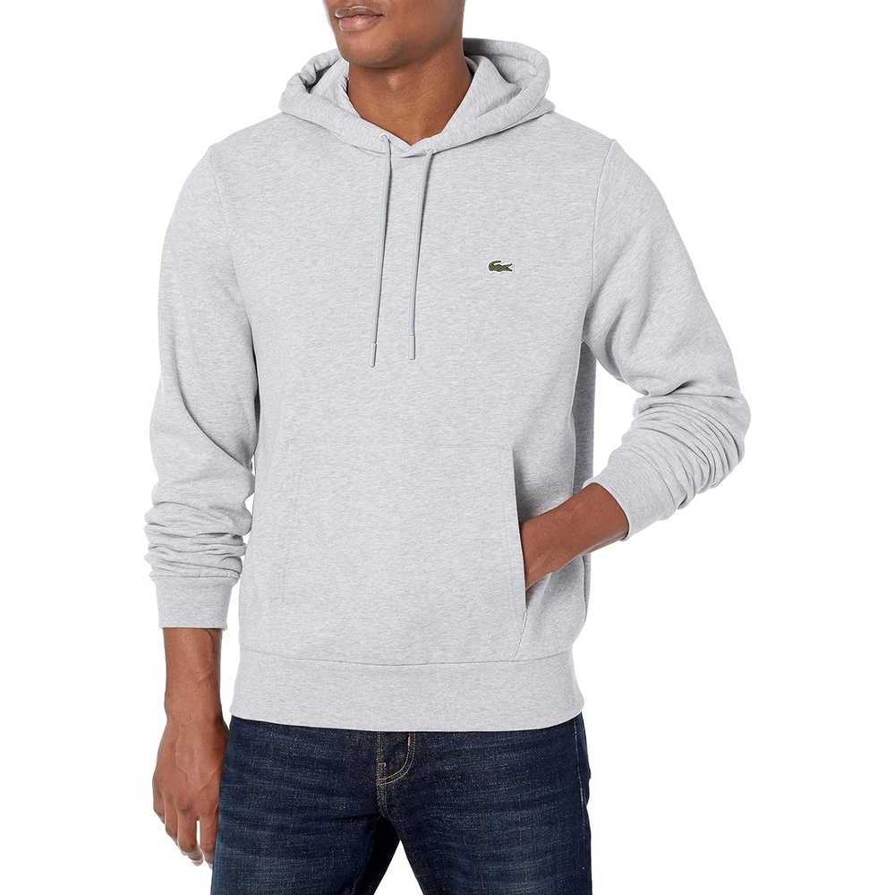 image:imageLacoste Mens Fleece HoodieLight Grey