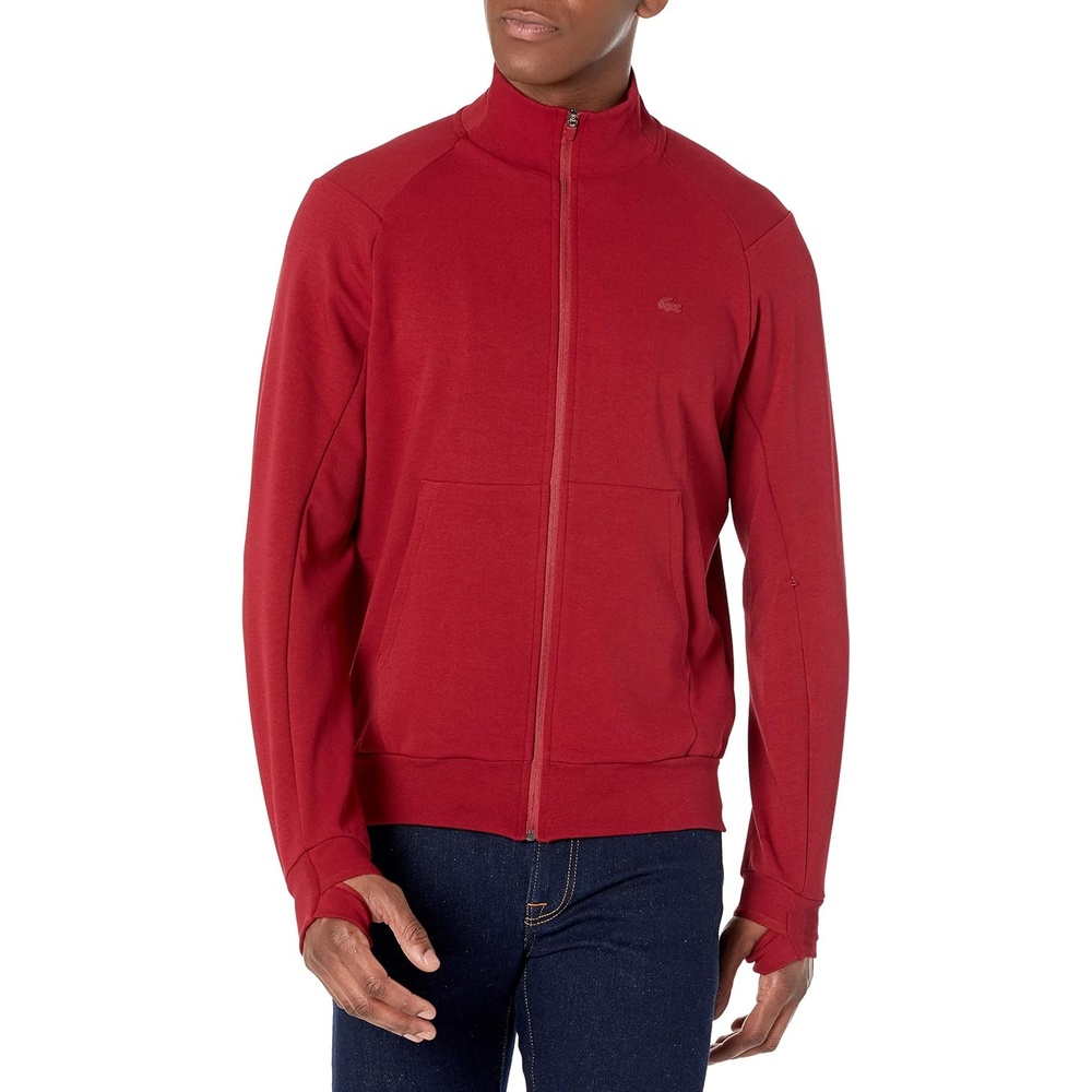image:imageLacoste Mens High Neck Zipup SweatshirtTurkey Red