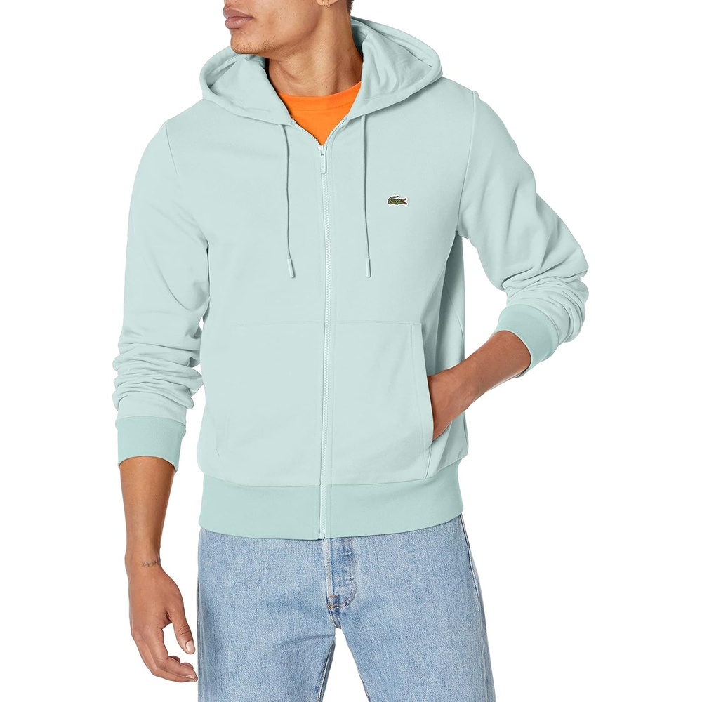 image:imageLacoste Mens Hooded Print Zip JacketPastille Mint
