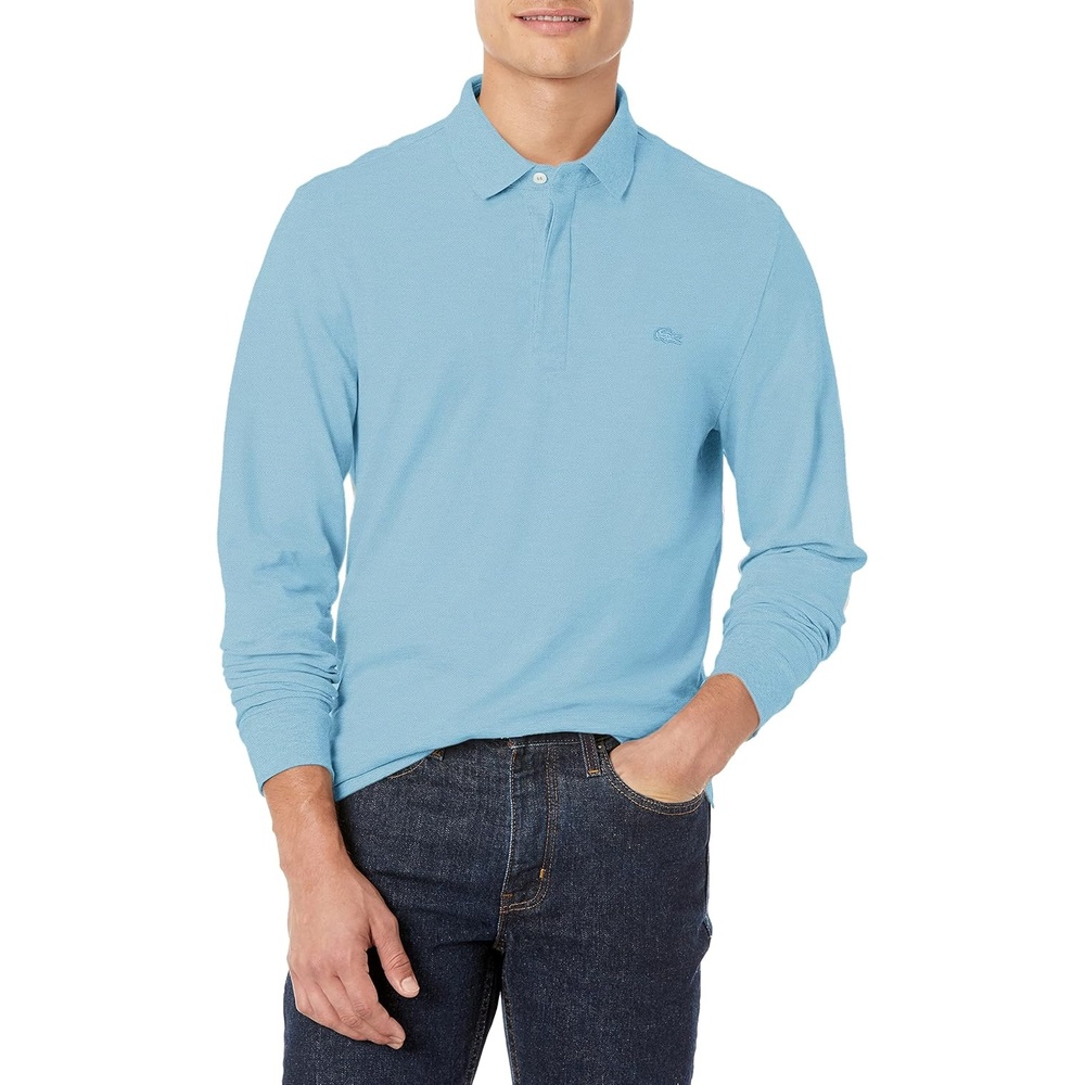 image:imageLacoste Mens Long Sleeve Stretch Cotton Paris PoloOverview