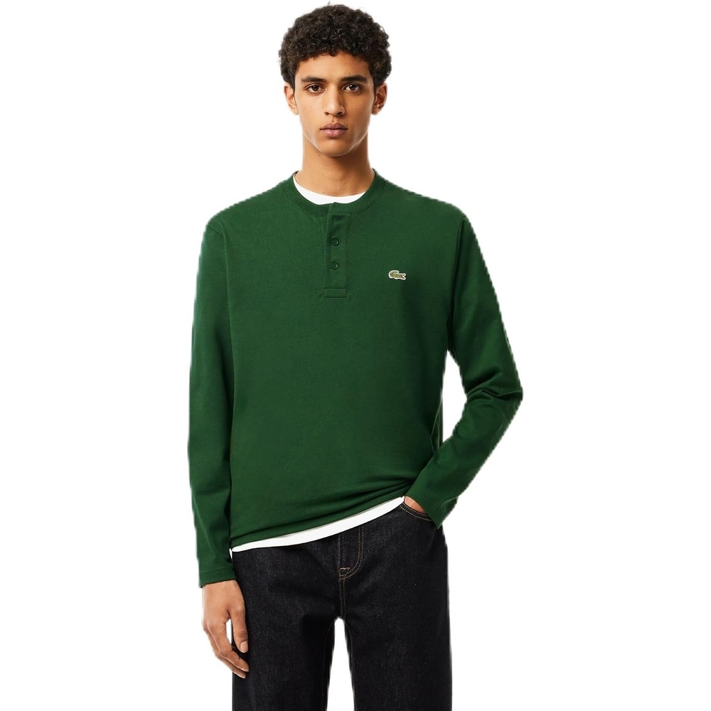 image:imageLacoste Mens Long Sleeved Heavy Cotton TShirtGreen