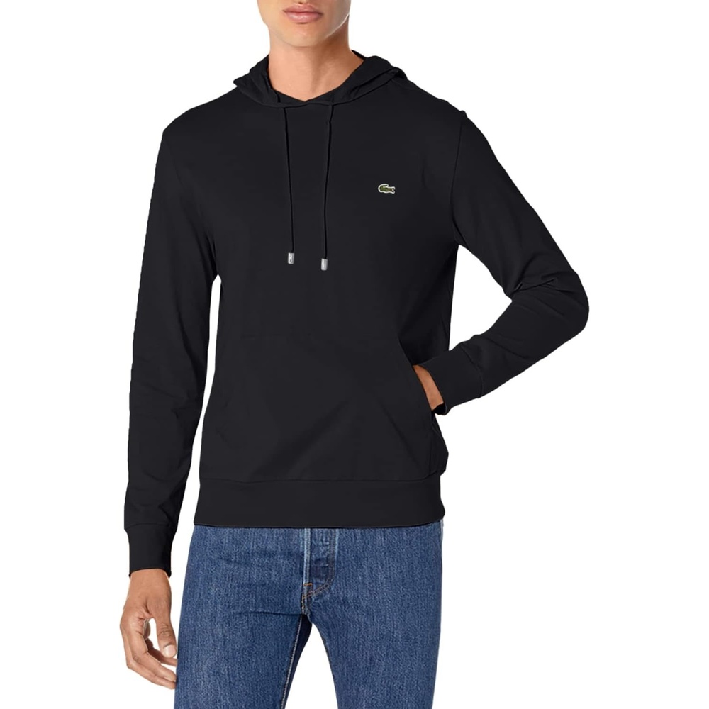 image:imageLacoste Mens Long Sleeved Hooded TShirtBlack
