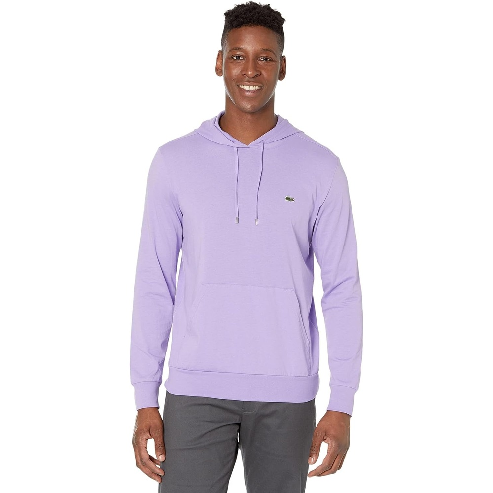 image:imageLacoste Mens Long Sleeved Hooded TShirtNeva Purple