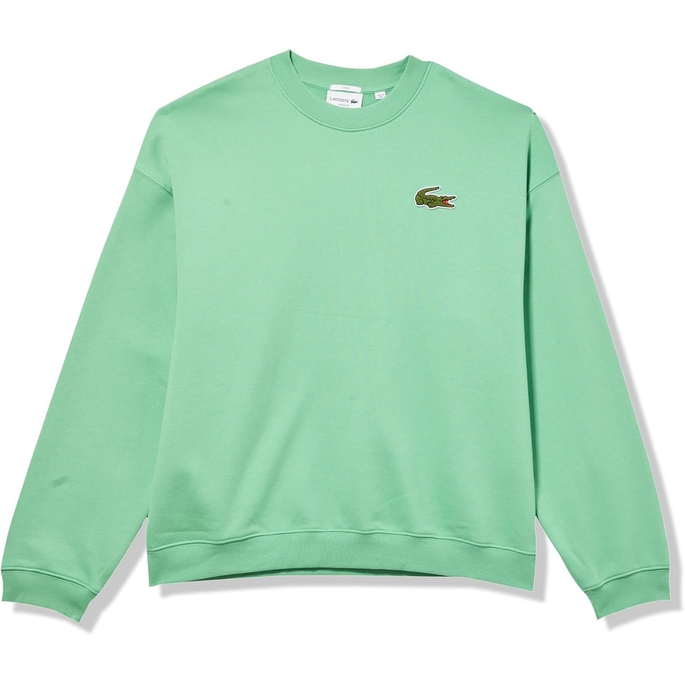 image:imageLacoste Mens Loose Fit Badge Accent Fleece SweatshirtLiamone Green