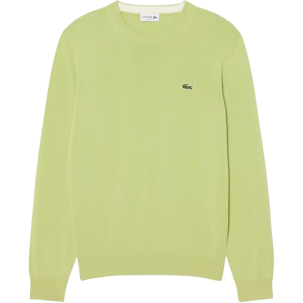 image:imageLacoste Mens Monochrome Crew Neck Cotton SweaterBirch