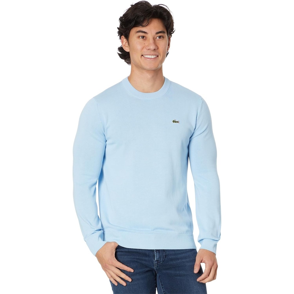 image:imageLacoste Mens Monochrome Crew Neck Cotton SweaterOverview