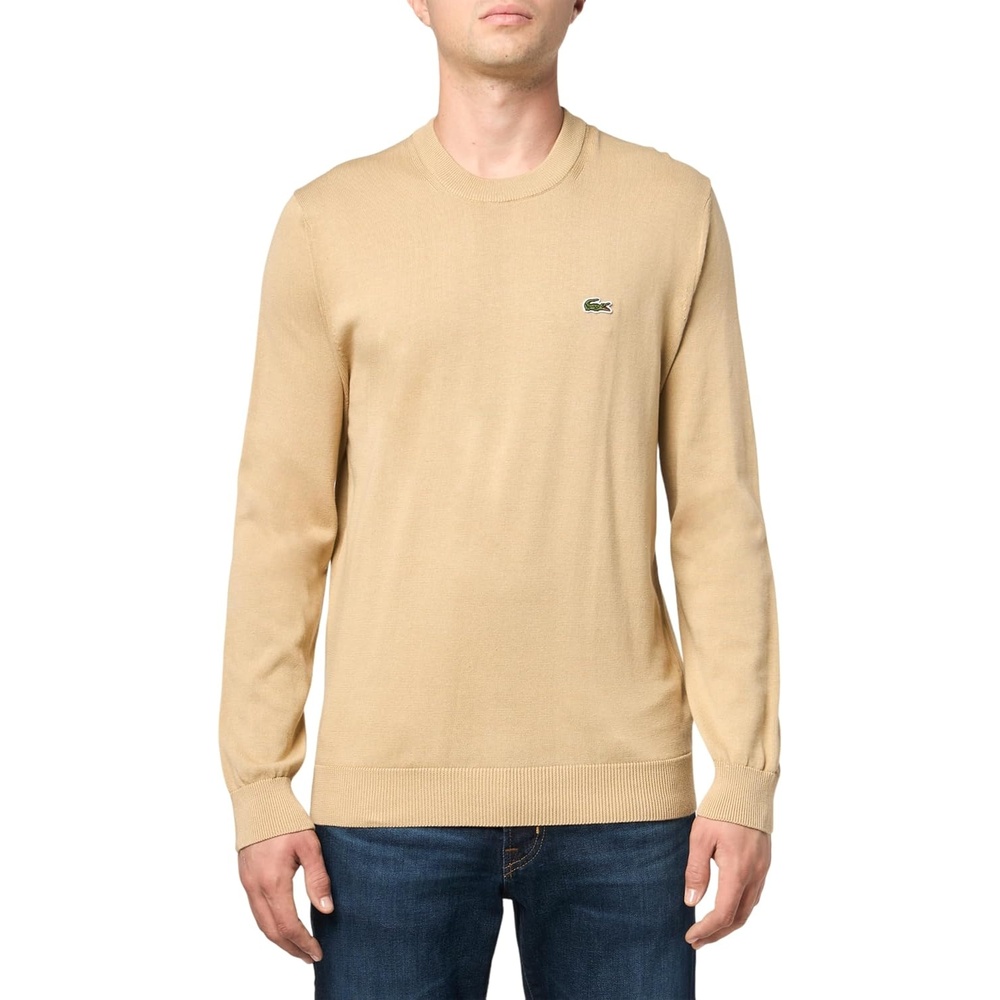image:imageLacoste Mens Monochrome Crew Neck Cotton SweaterViennese