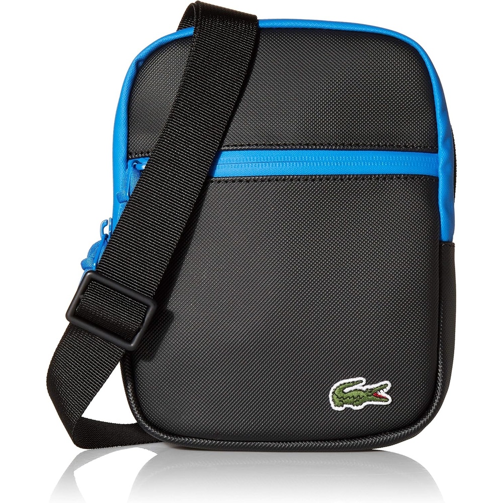 image:imageLacoste Mens PVC Flat Crossover BagBlackUltraMidnight BlueBlack