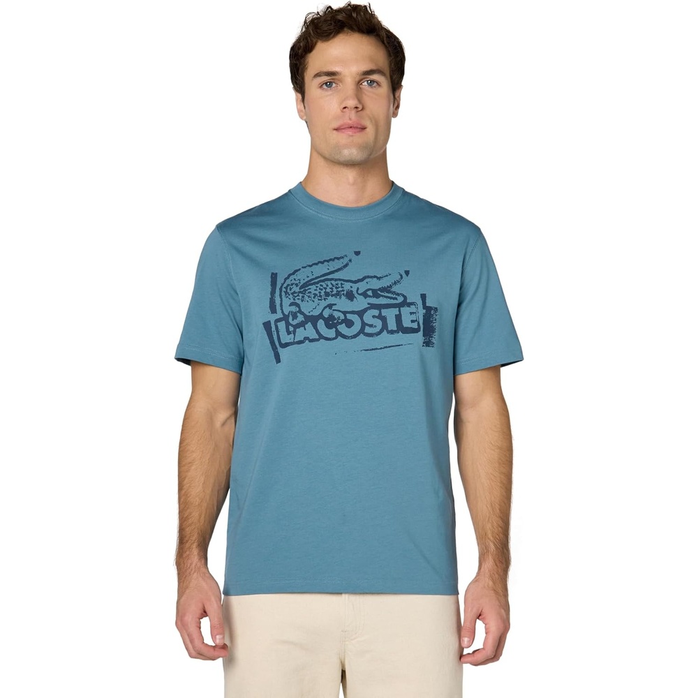 image:imageLacoste Mens Printed Cotton Jersey TShirtLimestone Falcon