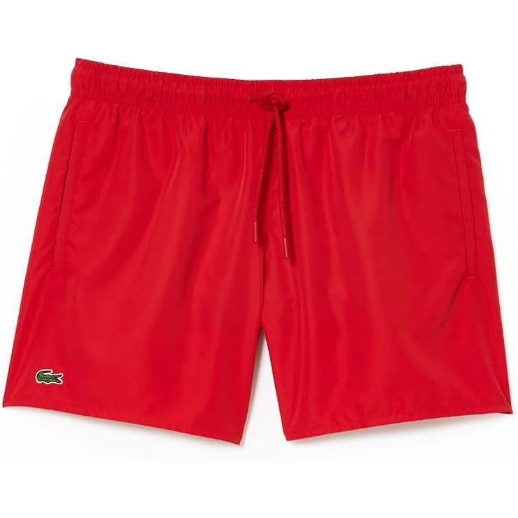 image:imageLacoste Mens QuickDry Swim Shorts 55RedNavy Blue