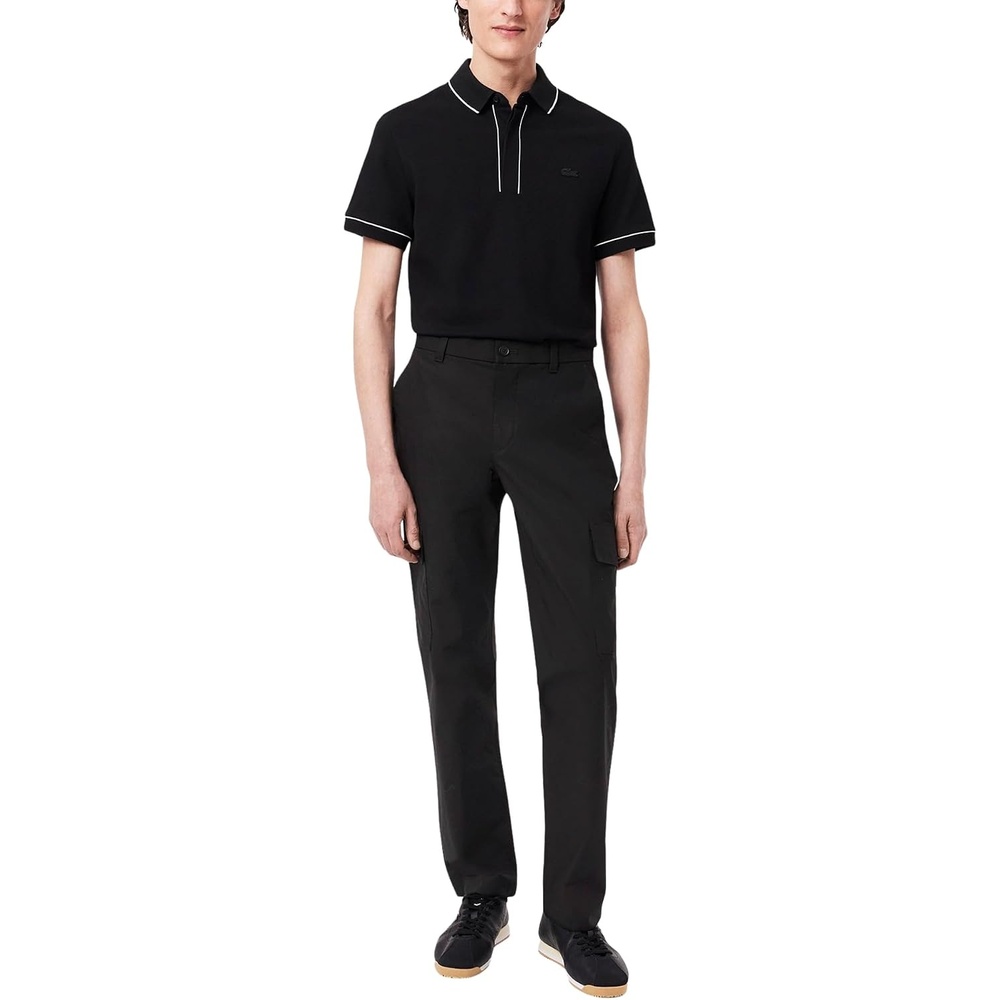 image:imageLacoste Mens Regular Fit Cargo PantsBlack