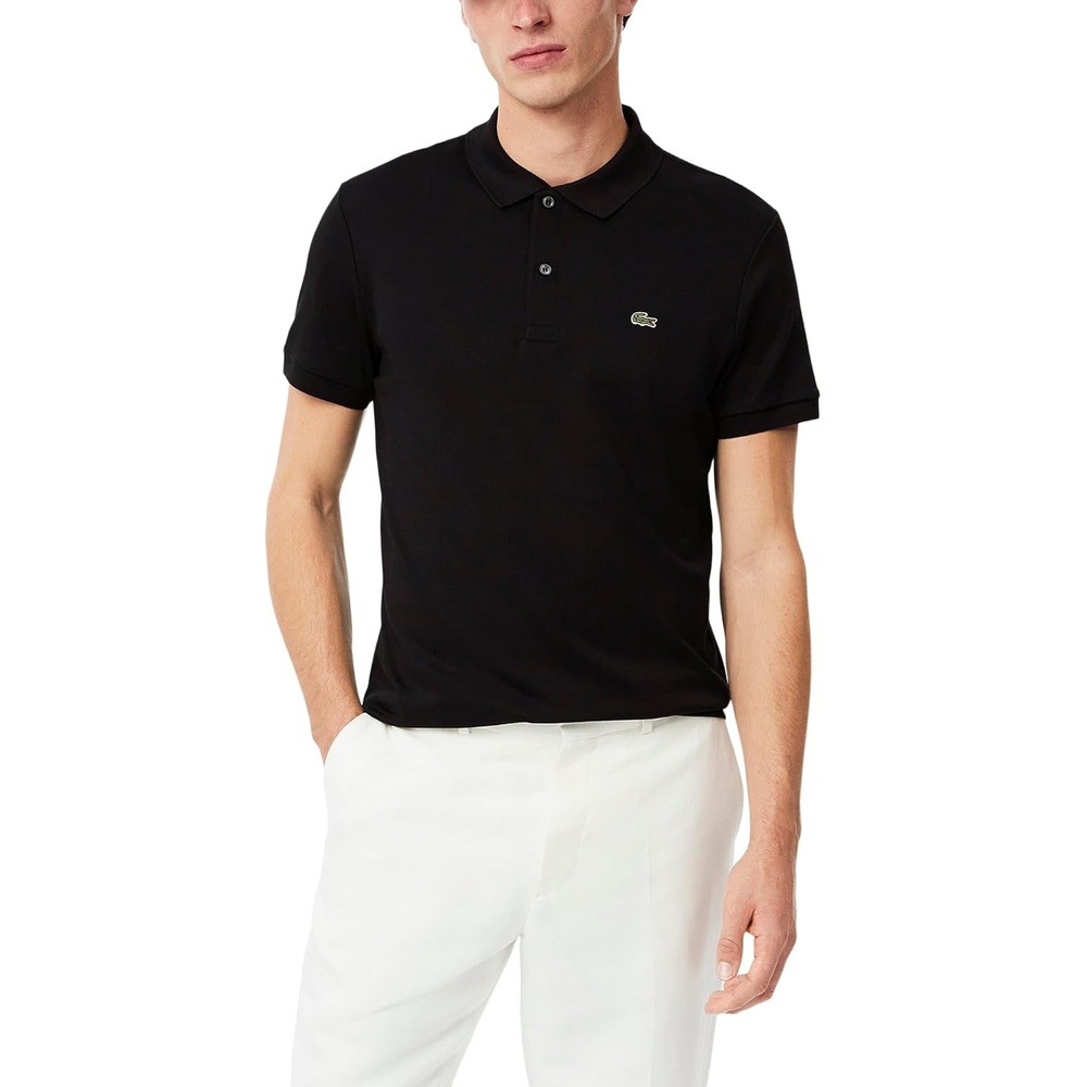 image:imageLacoste Mens Regular Fit Cotton Pima Polo ShirtBlack