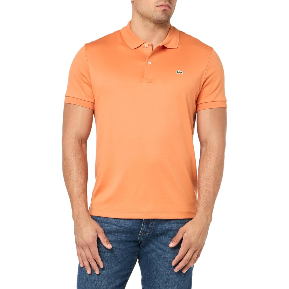 image:imageLacoste Mens Regular Fit Cotton Pima Polo ShirtBlossom