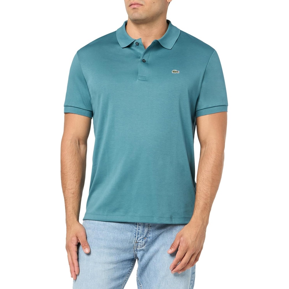 image:imageLacoste Mens Regular Fit Cotton Pima Polo ShirtHydro