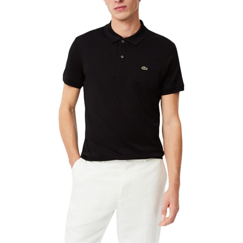 image:imageLacoste Mens Regular Fit Cotton Pima Polo ShirtNew Black