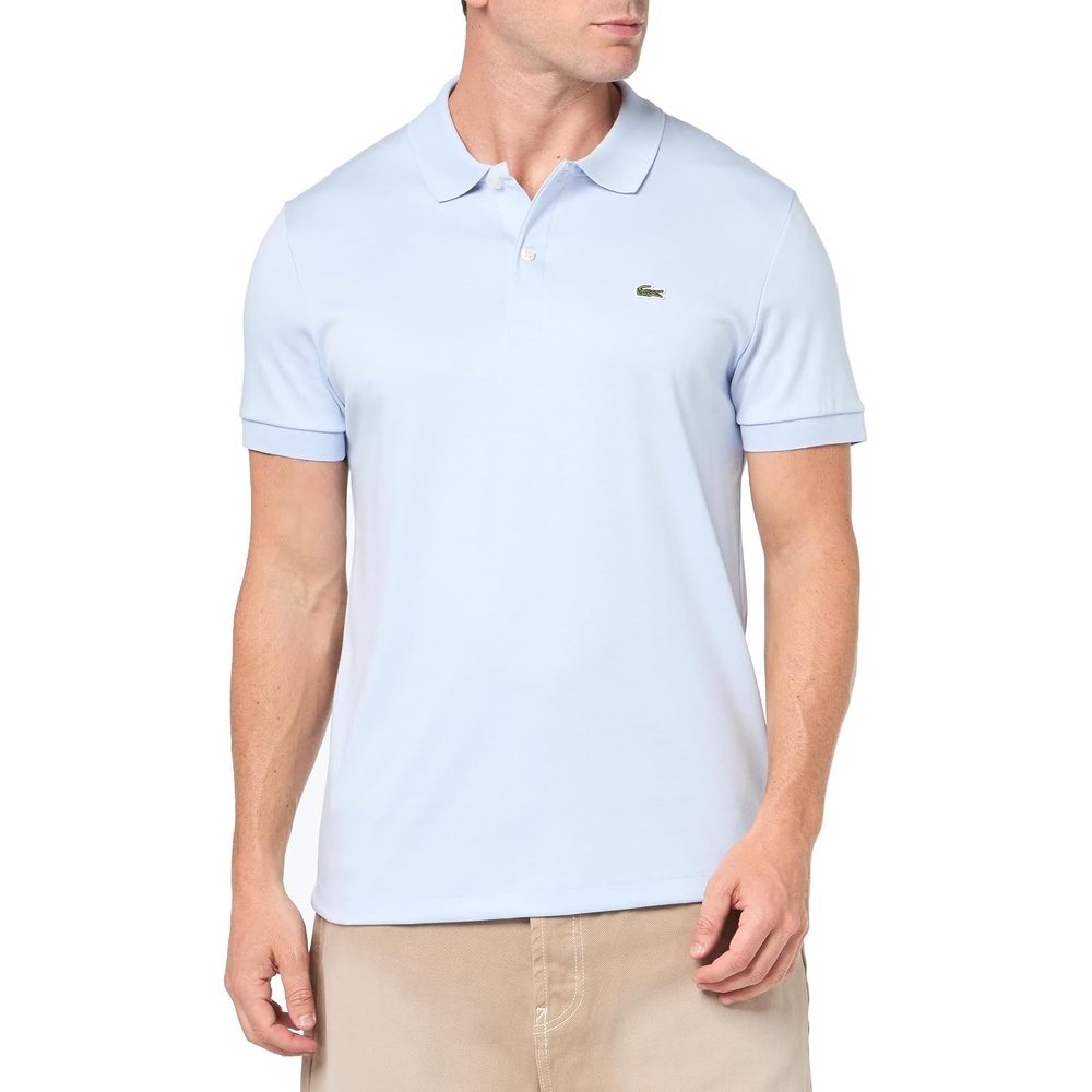 image:imageLacoste Mens Regular Fit Cotton Pima Polo ShirtPhoenix Blue