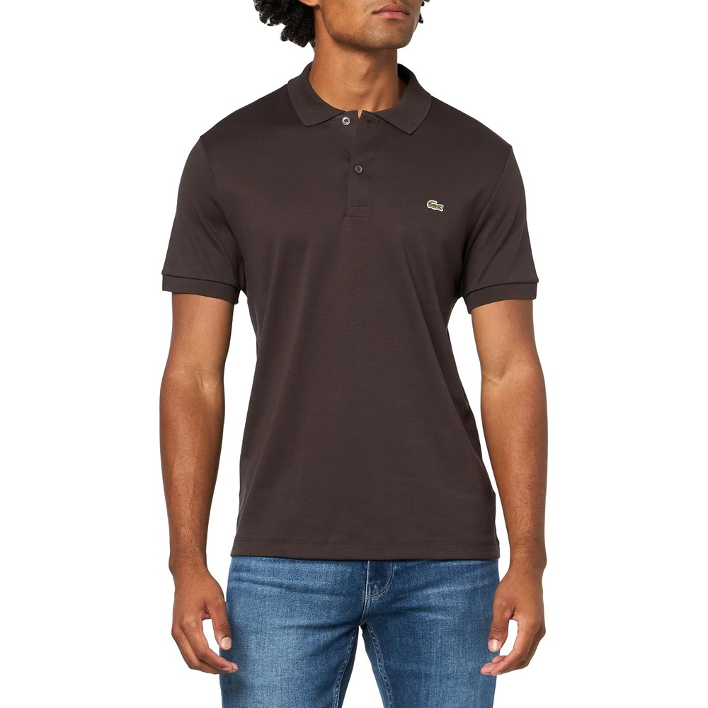 image:imageLacoste Mens Regular Fit Cotton Pima Polo ShirtPort