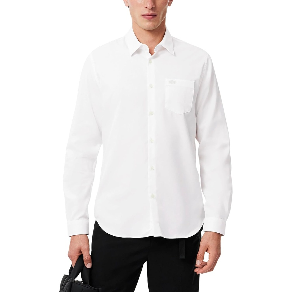 image:imageLacoste Mens Regular Fit Cotton ShirtWhite