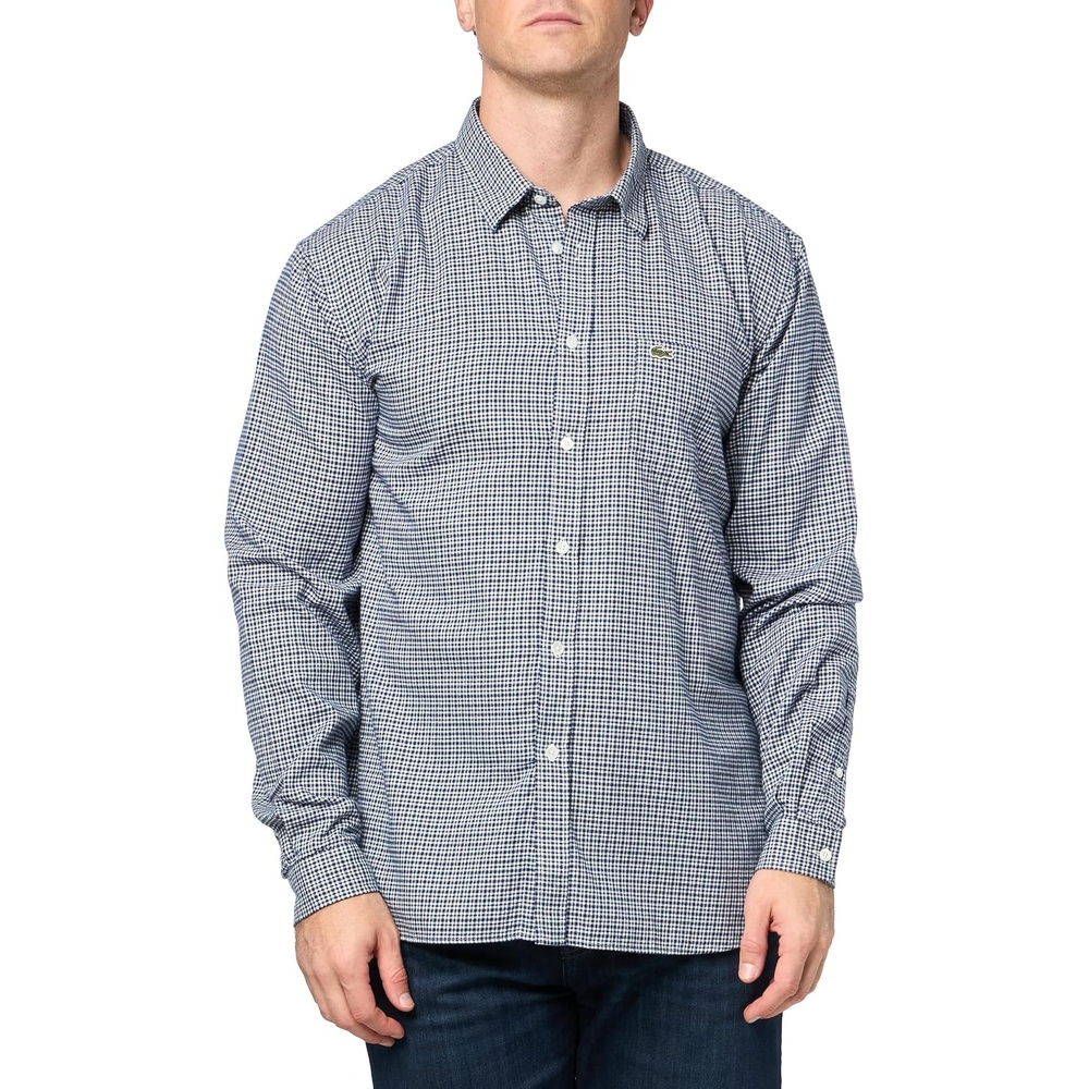 image:imageLacoste Mens Regular Fit Cotton amp Wool OvershirtAbysm Popeline