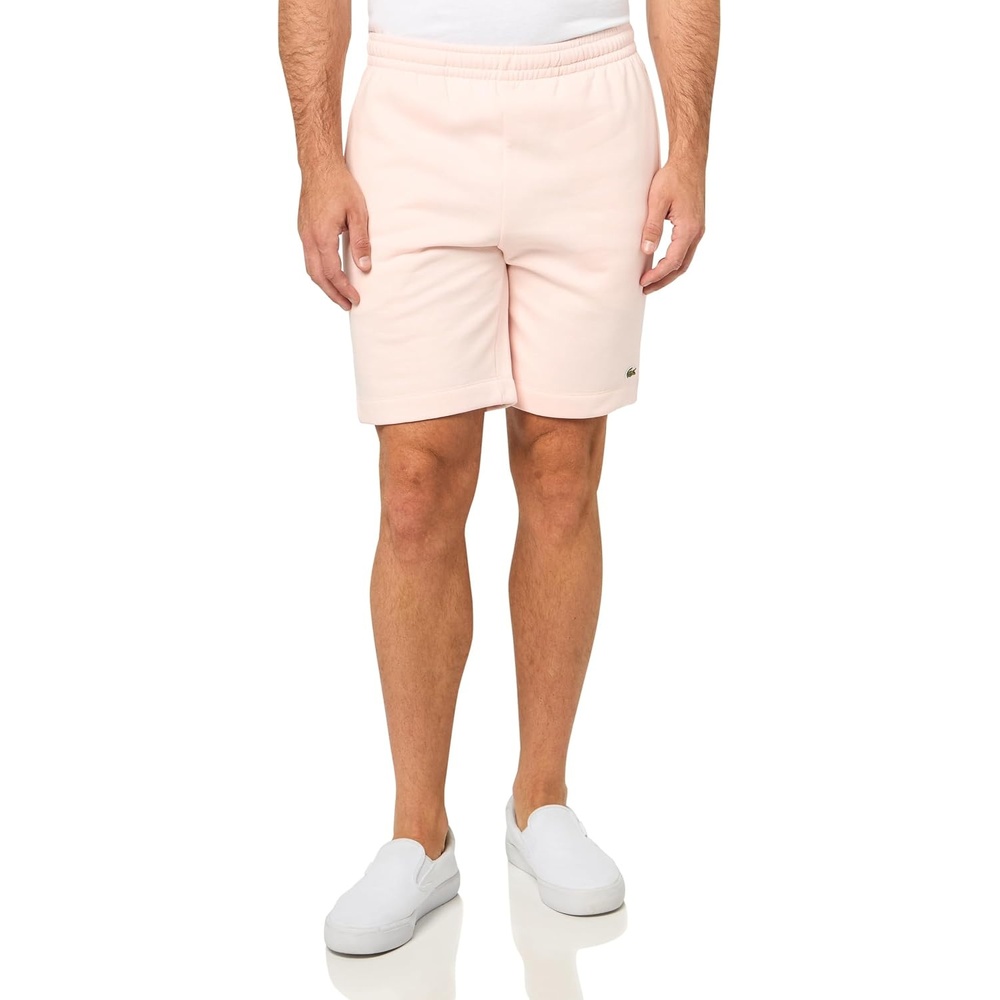image:imageLacoste Mens Regular Fit Fleece ShortsFlamingo