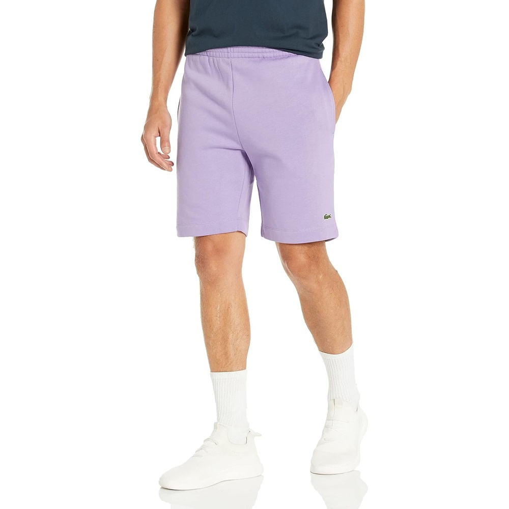 image:imageLacoste Mens Regular Fit Fleece ShortsNeva Purple