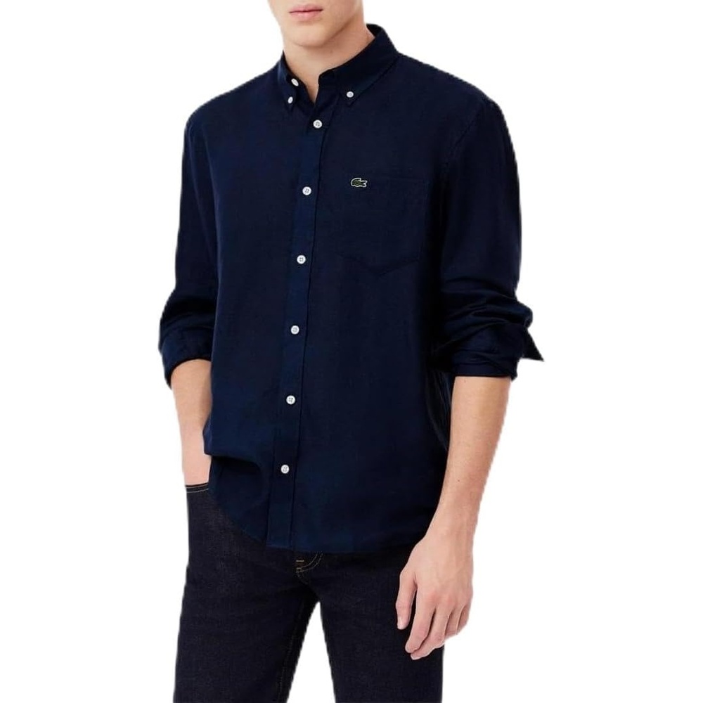 image:imageLacoste Mens Regular Fit Linen Shirt