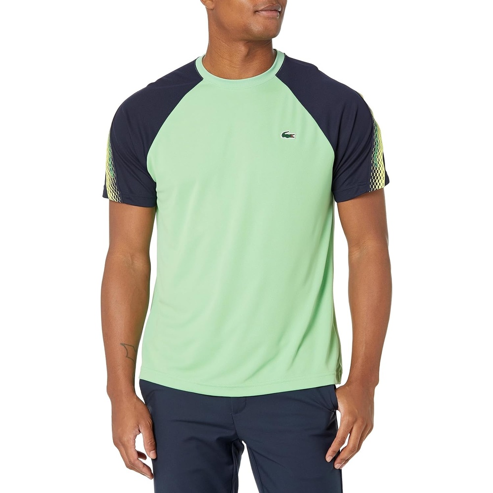 image:imageLacoste Mens Regular Fit Logo Stripe TShirtLiamoneNavy Blue