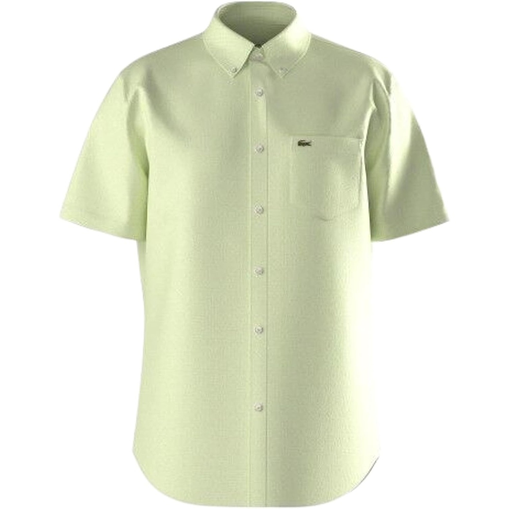 image:imageLacoste Mens Regular Fit Short Sleeved Oxford ShirtBirchBirch