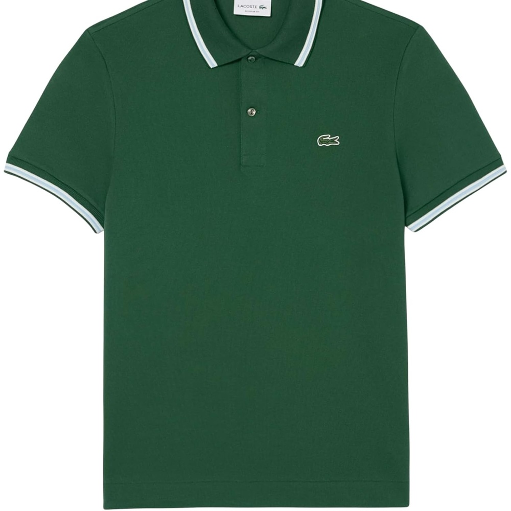 image:imageLacoste Mens Regular Fit Trim Accent L1212 Polo ShirtGreen