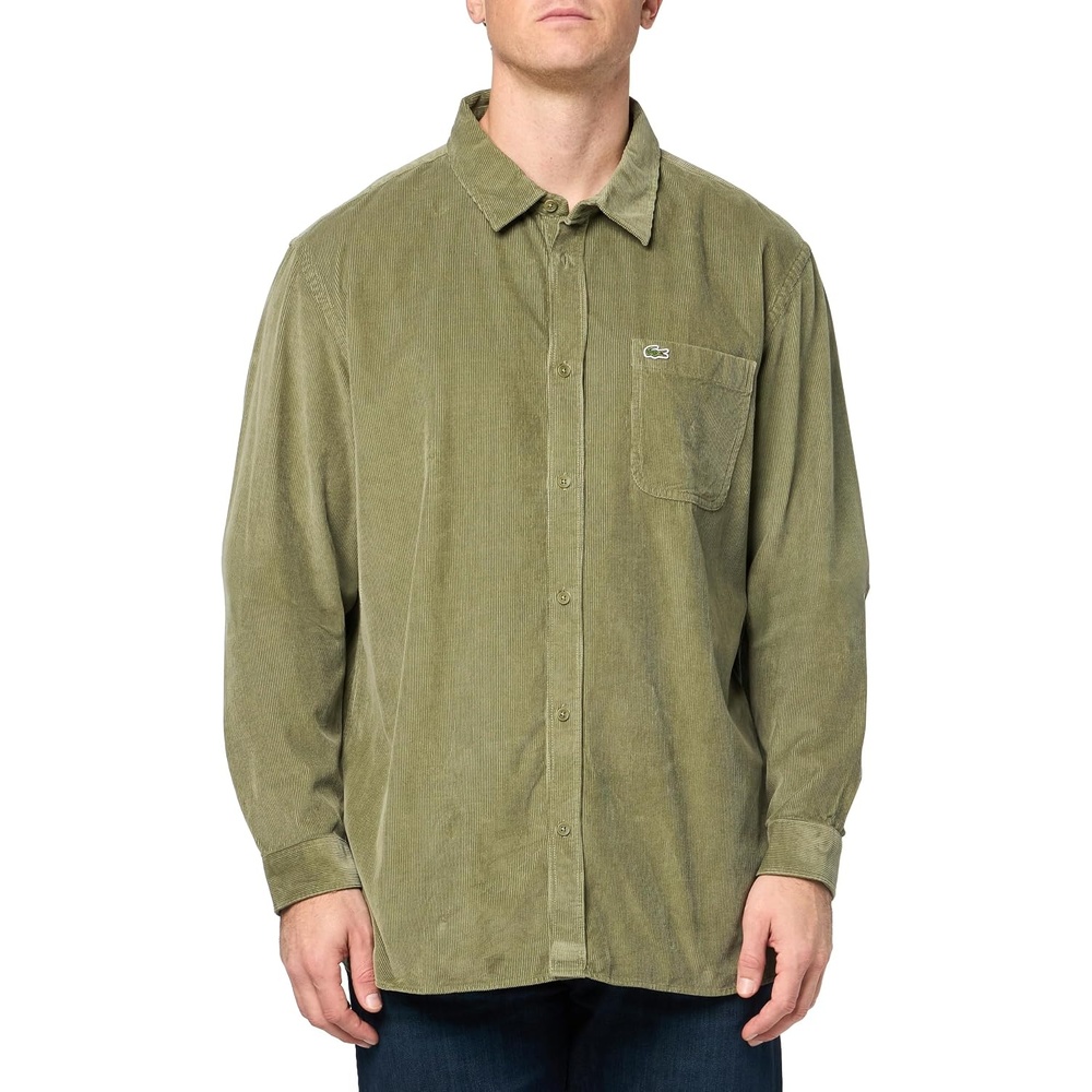 image:imageLacoste Mens Regular Fit Velour ShirtKhaki