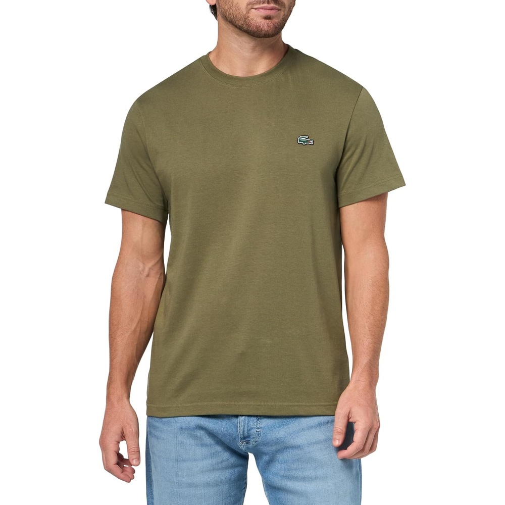 image:imageLacoste Mens Relaxed Fit Signature Print TShirtOlive