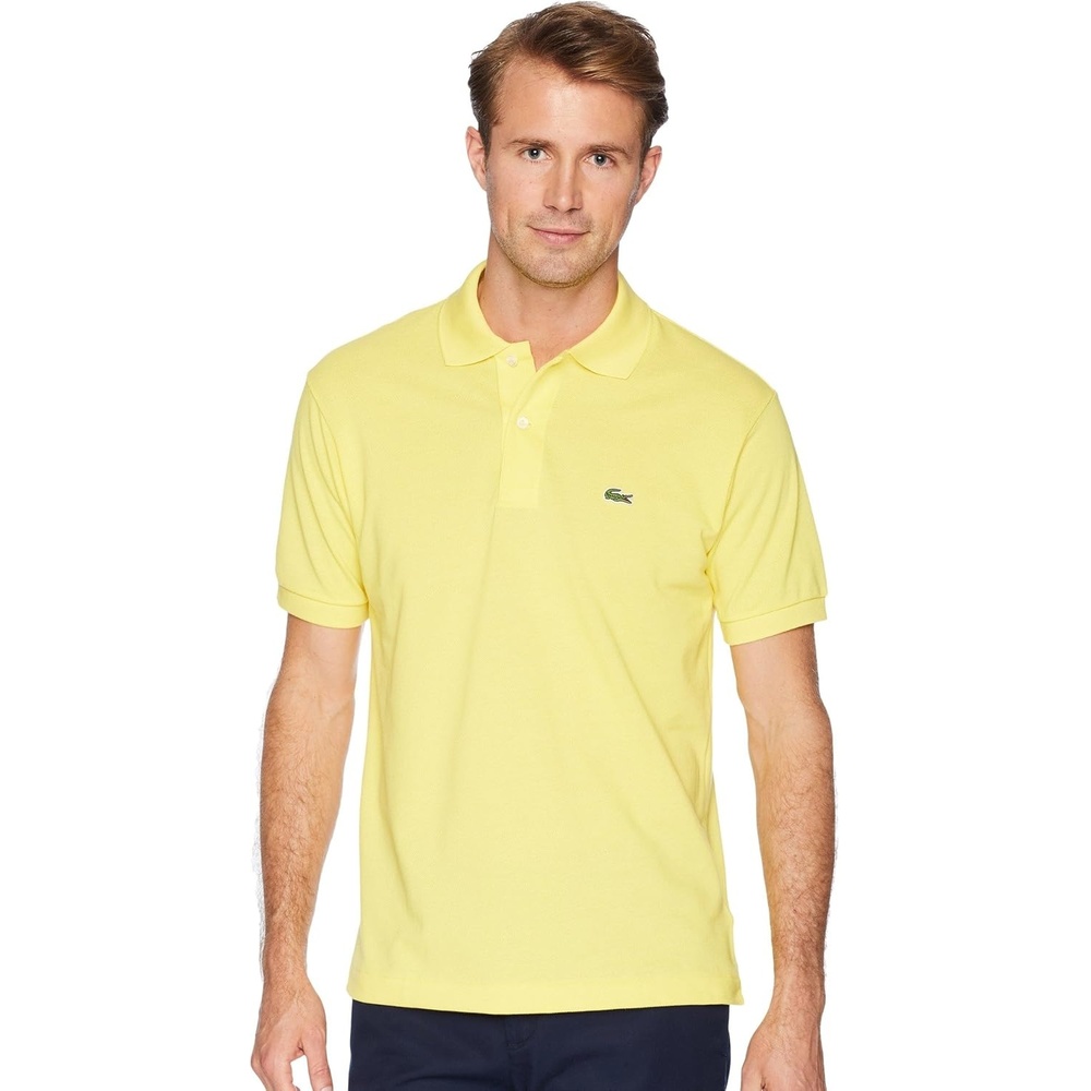image:imageLacoste Mens Short Sleeve Classic Pique Polo ShirtDaphne Yellow
