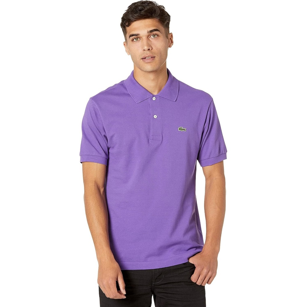 image:imageLacoste Mens Short Sleeve Classic Pique Polo ShirtLavender