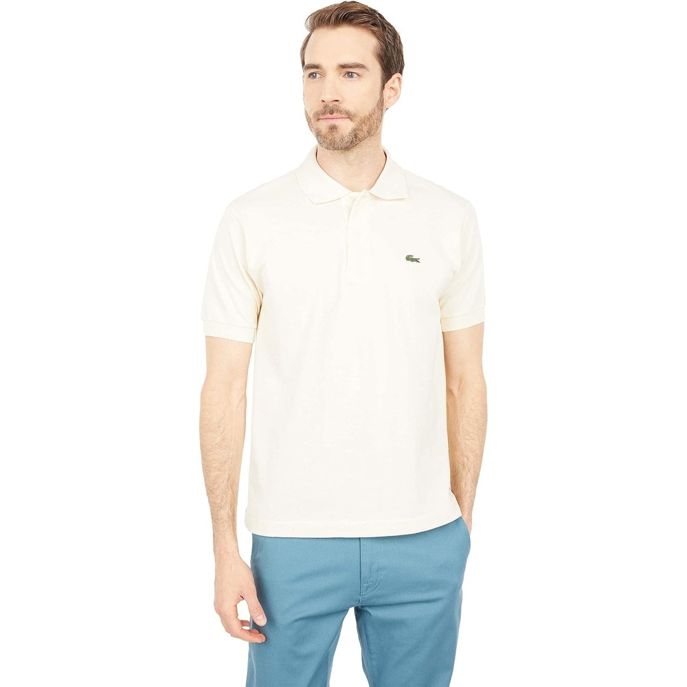 image:imageLacoste Mens Short Sleeve Classic Pique Polo ShirtNatural Beige