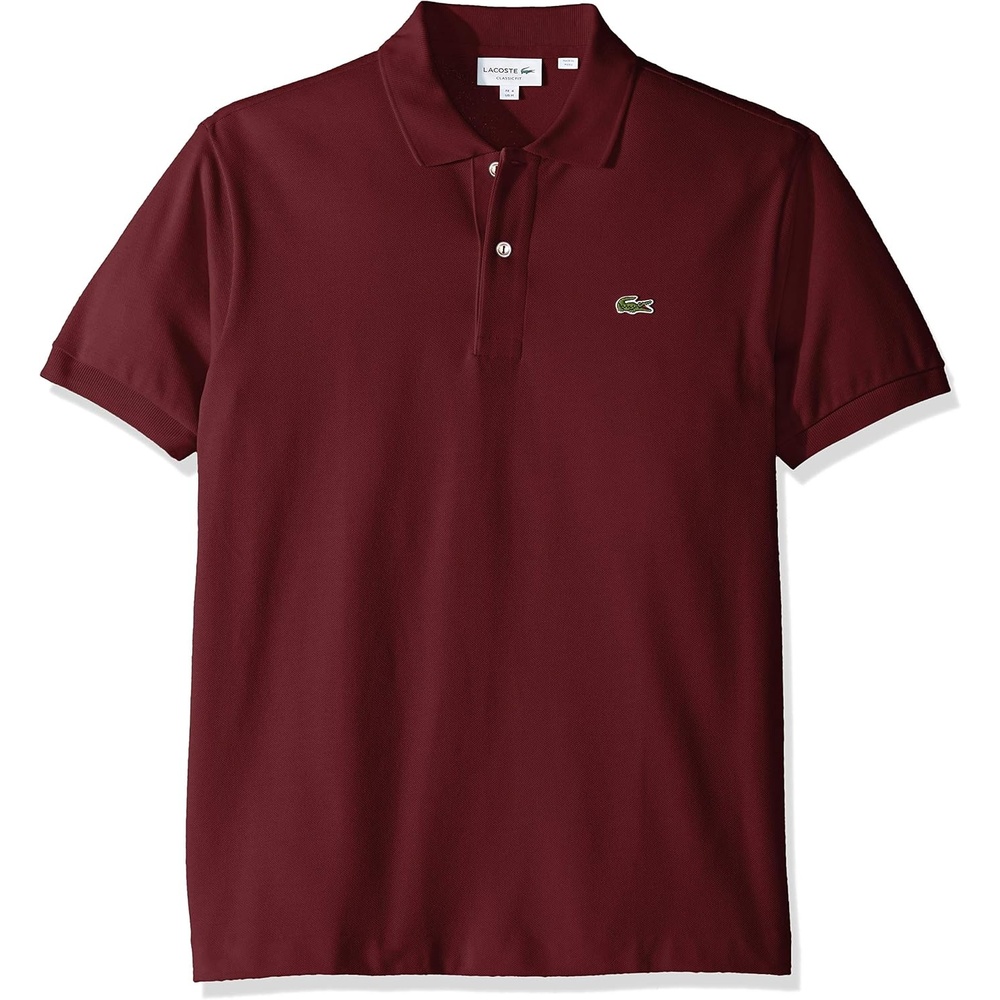 image:imageLacoste Mens Short Sleeve Classic Pique Polo ShirtPinot Noir Red