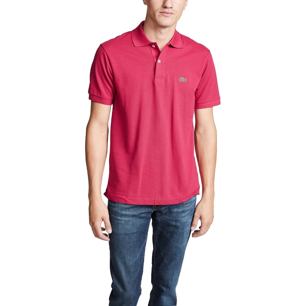 image:imageLacoste Mens Short Sleeve Classic Pique Polo ShirtPiping Red