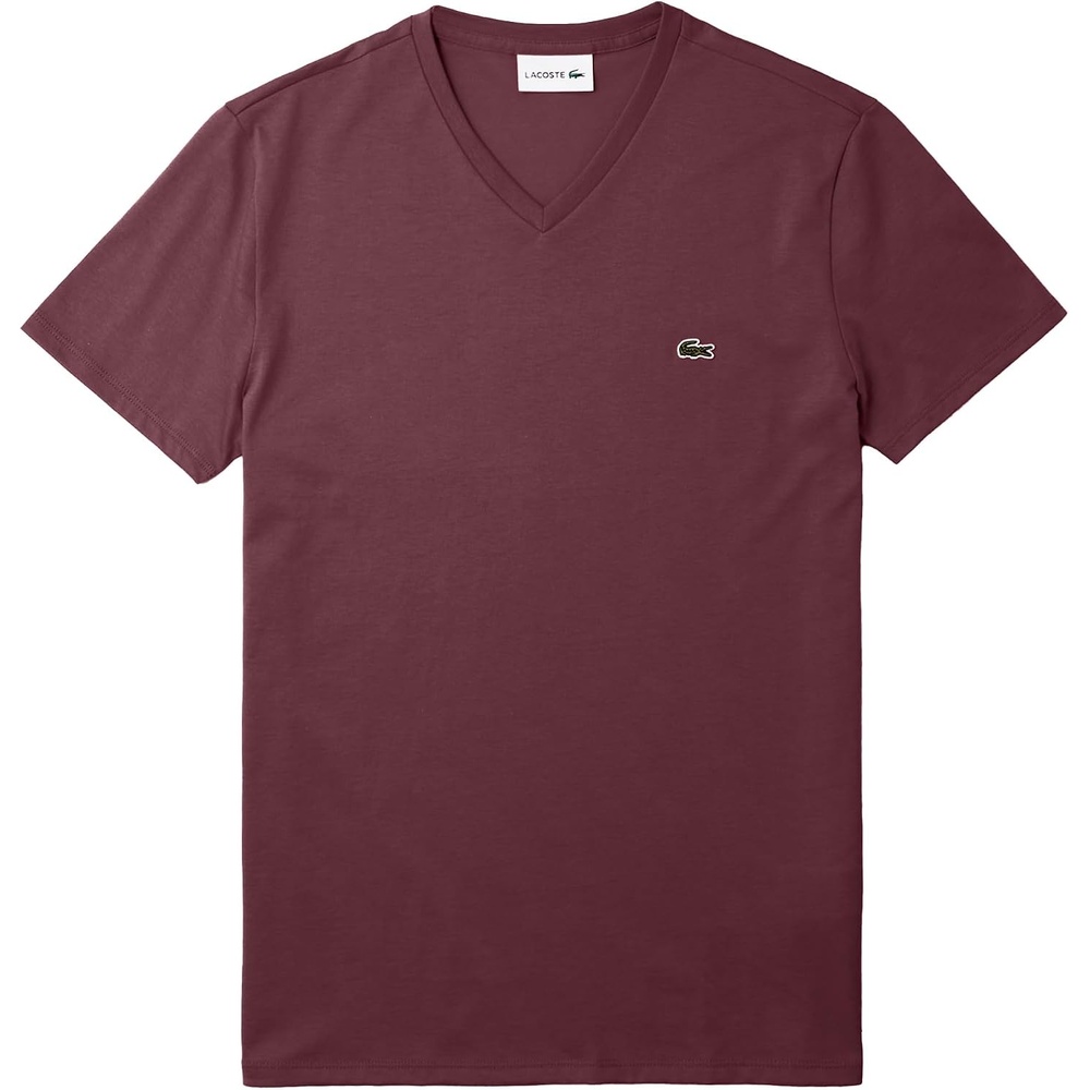 image:imageLacoste Mens Short Sleeve VNeck Pima Cotton Jersey TShirtExpresso