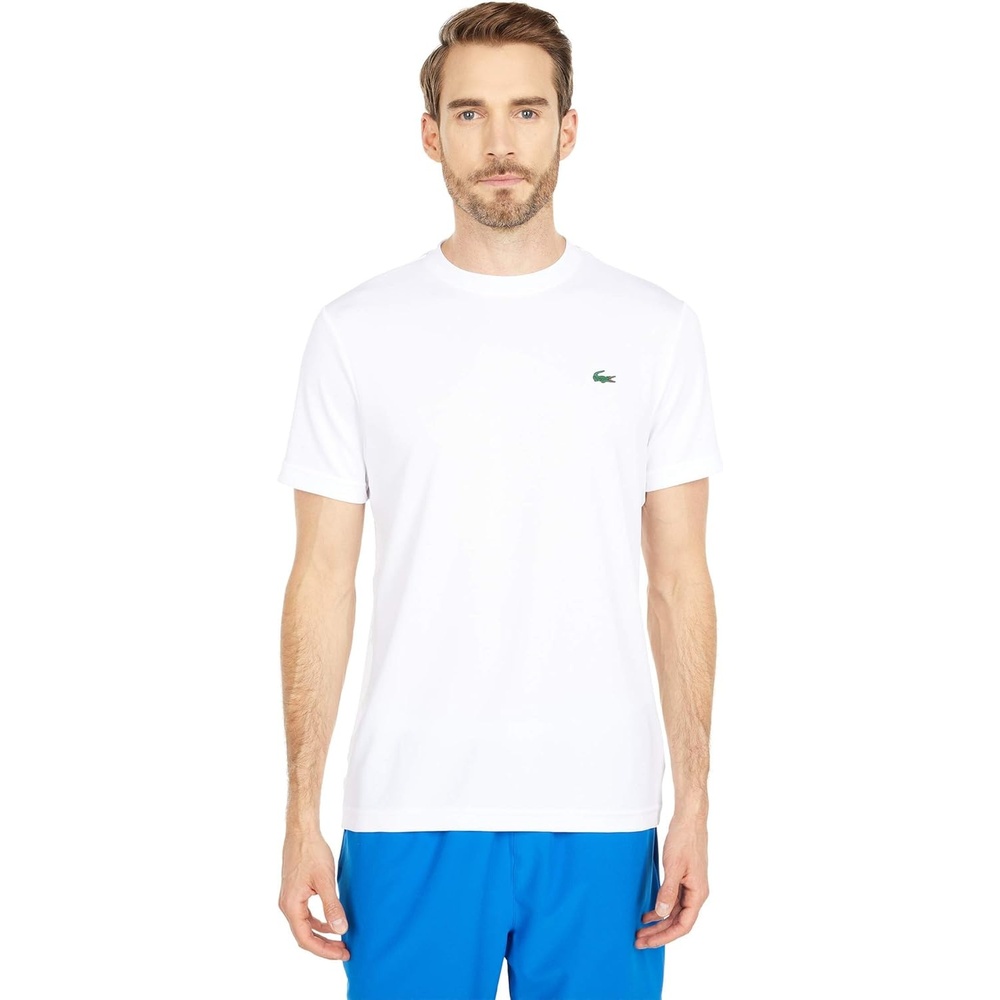 image:imageLacoste Mens Slim Fit Breathable Piqu TShirtWhite