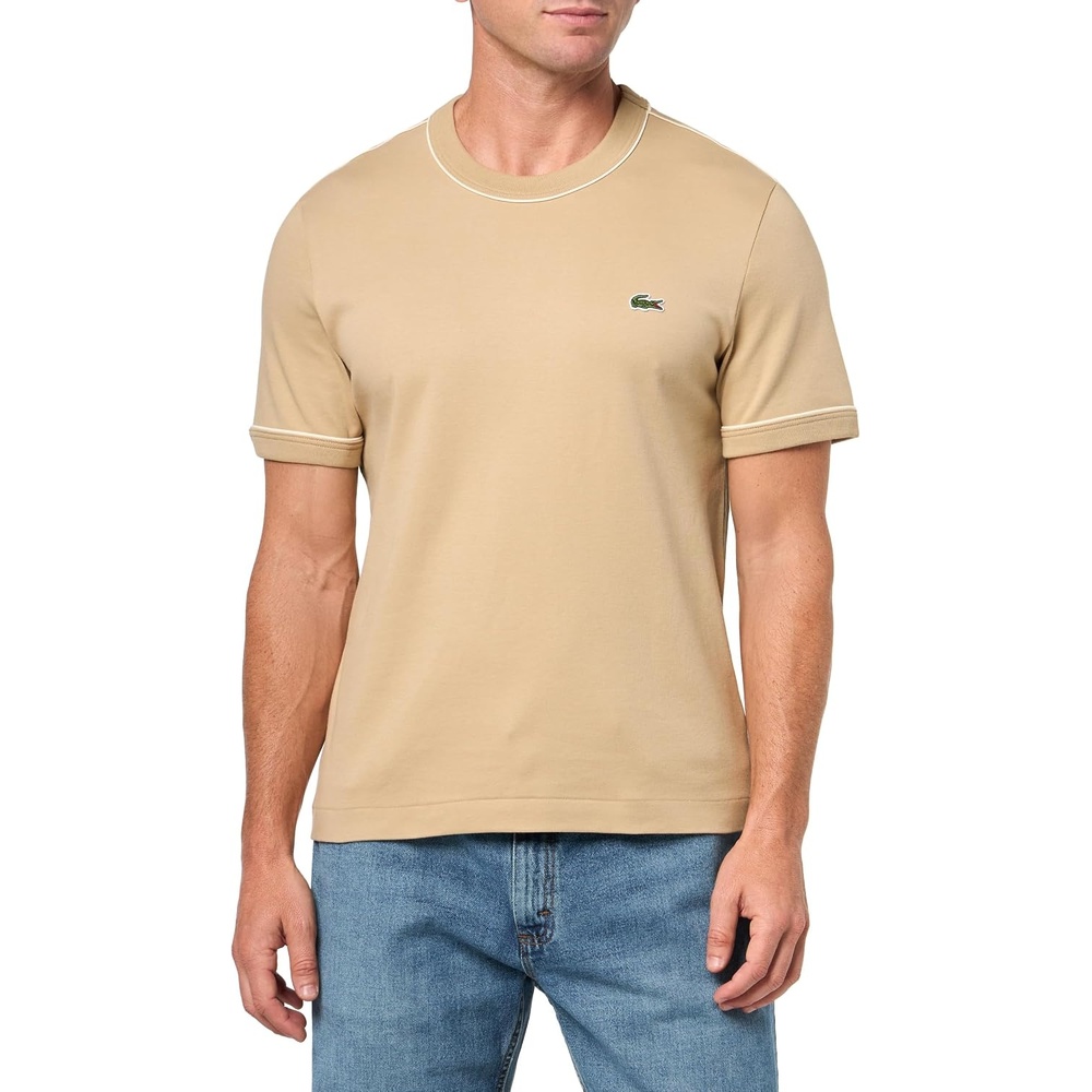 image:imageLacoste Mens Slim Fit Cotton Interlock TShirtBrown