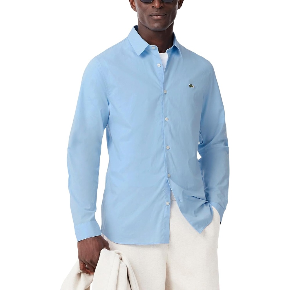 image:imageLacoste Mens Slim Fit Stretch Cotton Poplin ShirtPanorama