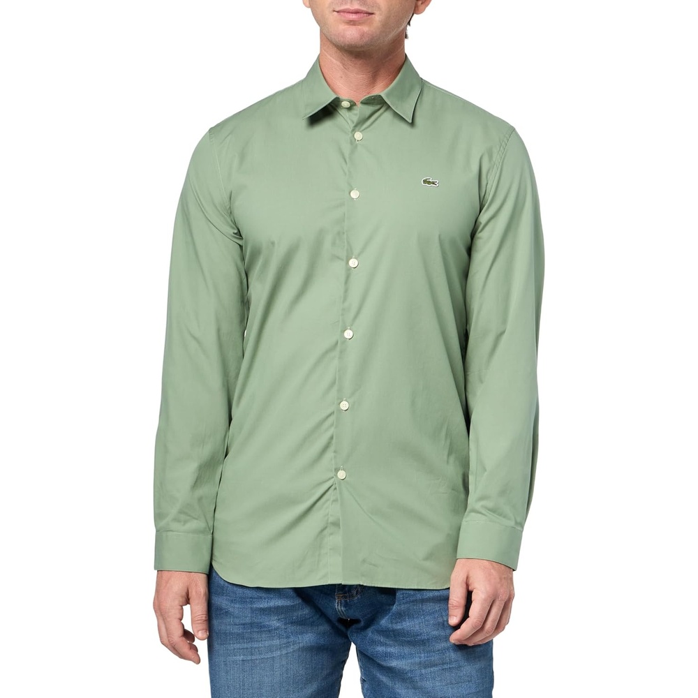 image:imageLacoste Mens Slim Fit Stretch Poplin ShirtThyme