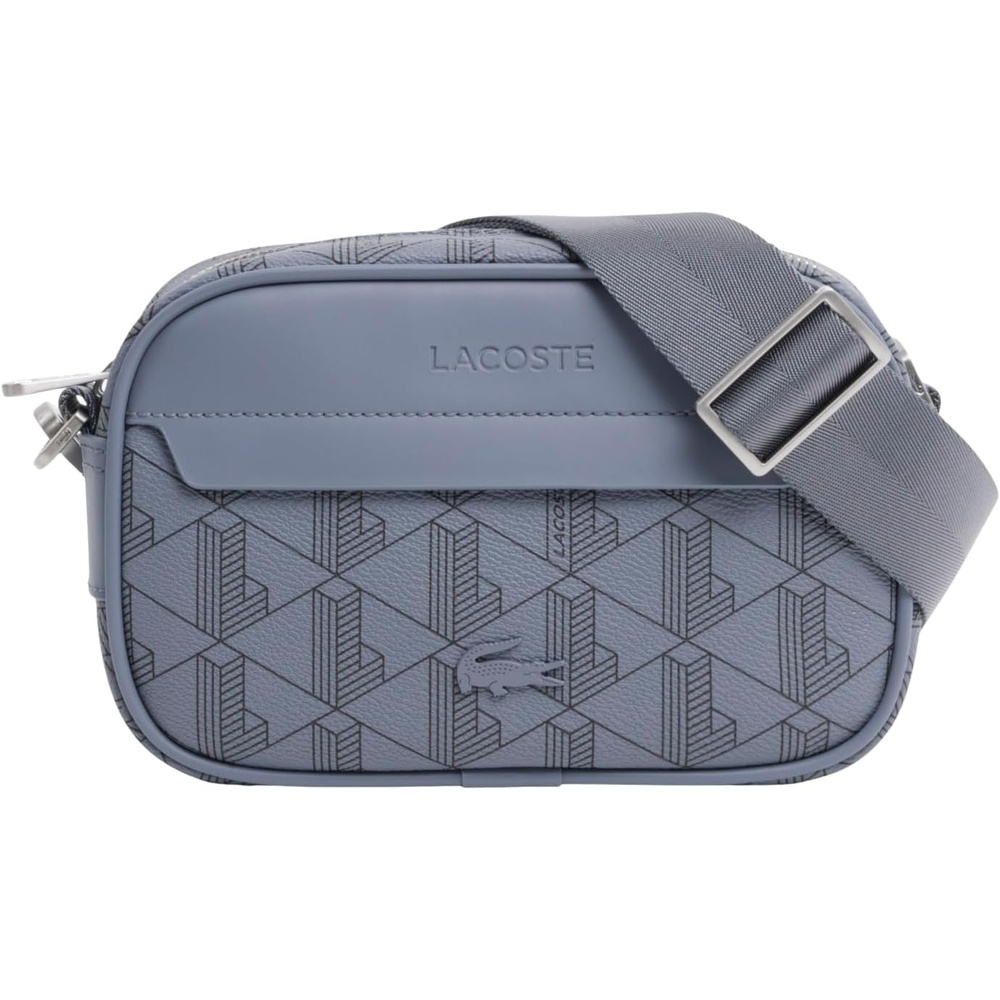 image:imageLacoste Mens Small The Blend Satchel Mono Folkstone Gray Abime One Size