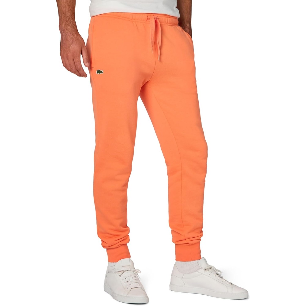 image:imageLacoste Mens Sport Fleece Trackpant With Rib Leg OpeningMandarin Tree Orange