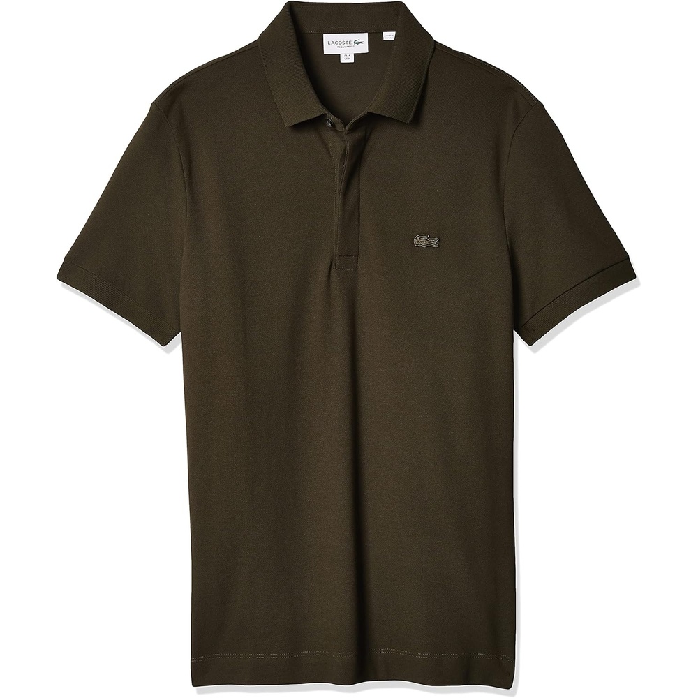image:imageLacoste Mens Stretch Cotton Paris PoloBaobab Green