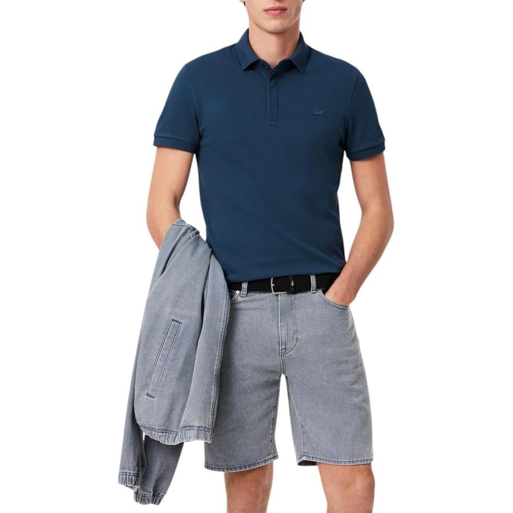 image:imageLacoste Mens Stretch Cotton Paris PoloDark Navy Blue