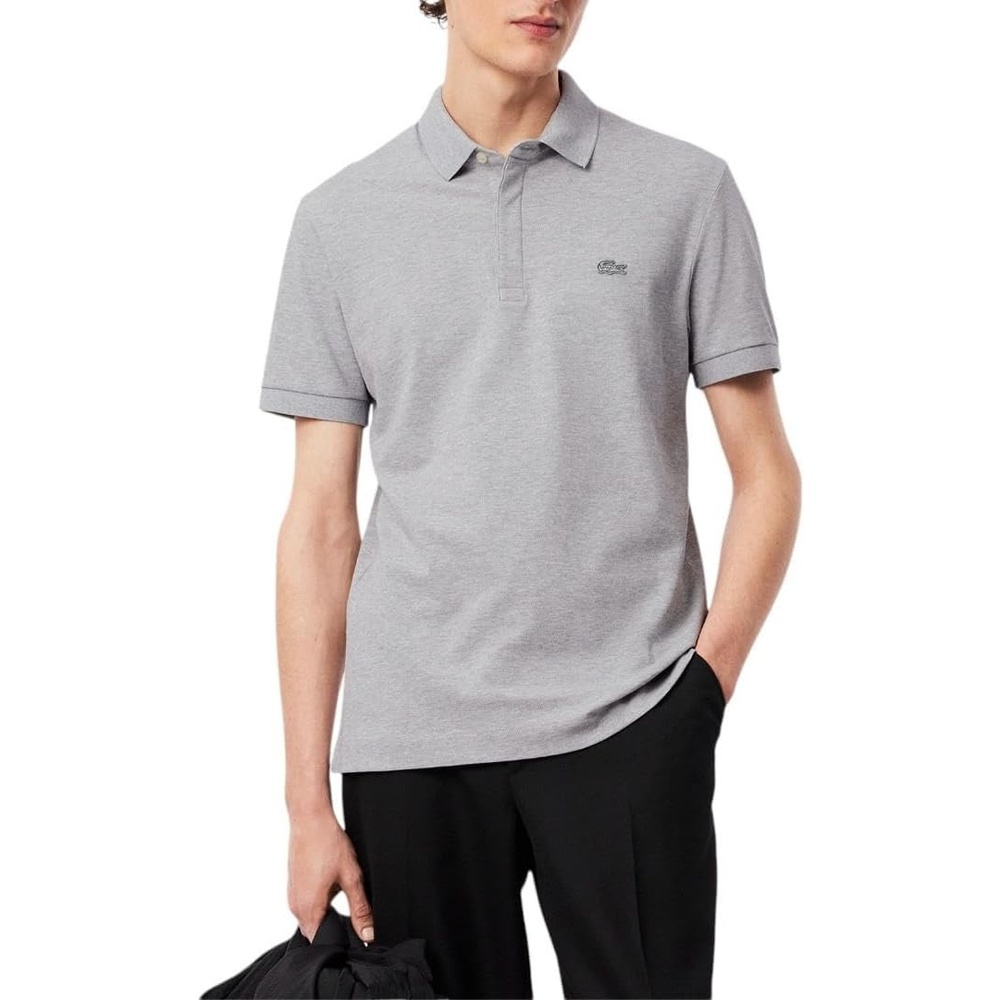 image:imageLacoste Mens Stretch Cotton Paris PoloSilver Chine