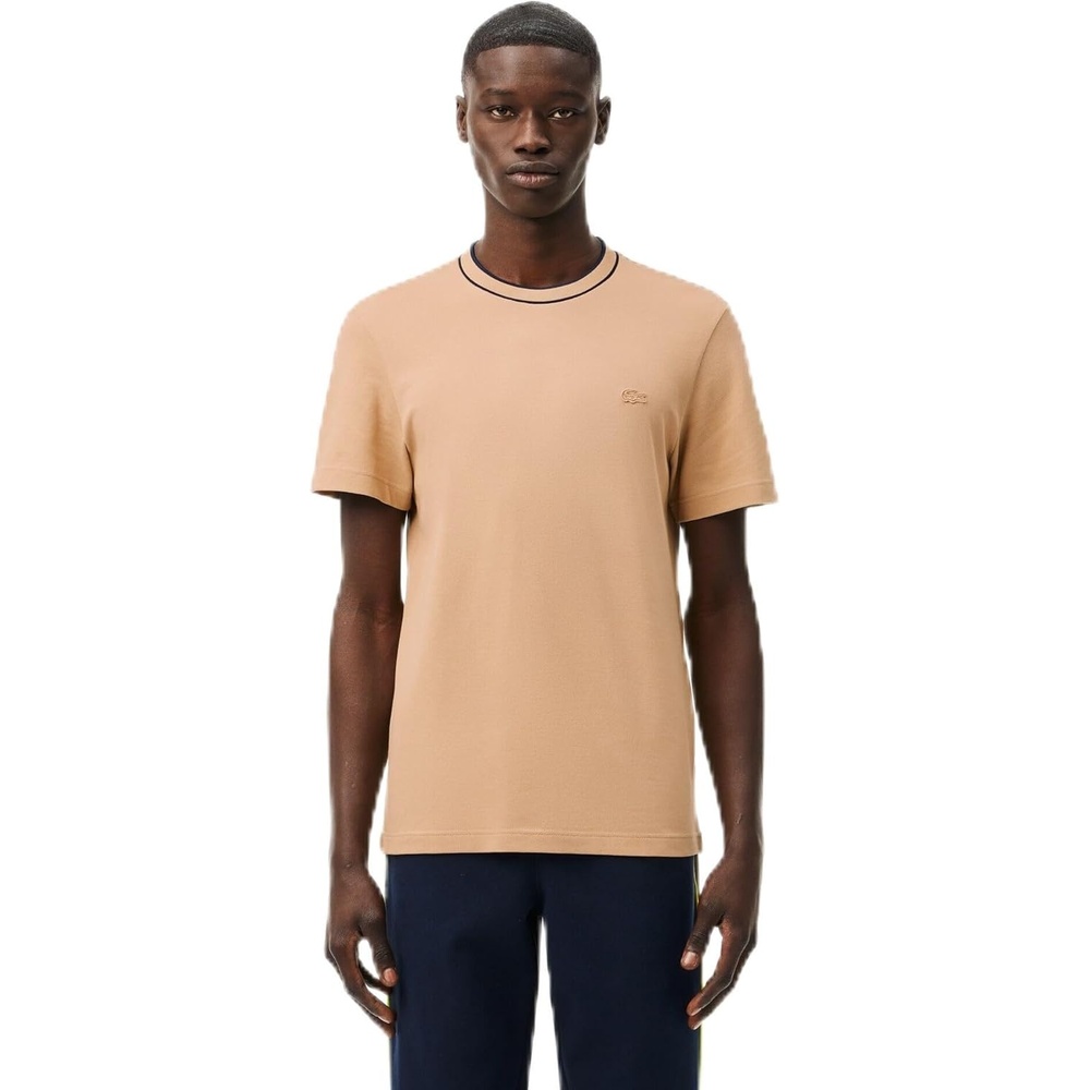 image:imageLacoste Mens Stretch Piqu Stripe Collar TShirtViennese